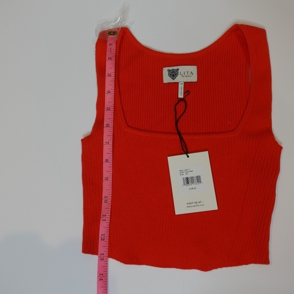 REVOLVE Lita by Ciara True Rib Tank Top & Skirt SET Fiery Red Size XS NWT - Picture 7 of 15